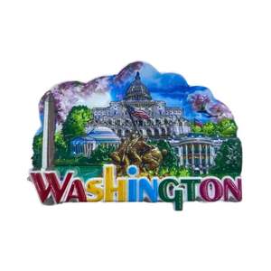 Aimants personnalisables modernes pour souvenirs de baptême, mariage, vacances, forme irrégulière, aimant de réfrigérateur réutilisable pour la maison et le bureau - Product Image 1