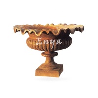 Pot Tanaman Vintage Romawi dari Logam, Vas, Urn, Planter, Dekorasi Rumah, Taman Luar Ruangan, Pot Bunga Besar, Pot Bunga Antik dari Besi Cor untuk Dijual