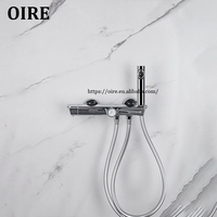 Ensemble de douche thermostatique mural en laiton chromé Oire Kaiping à trois fonctions pour hôtels et villas