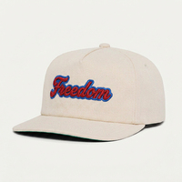 Gorra de Béisbol Bordada Estilo Vintage, Gorra Retro Color Crema, Letras Rojas y Azules, Gorras Deportivas Unisex Ajustables para Hombre