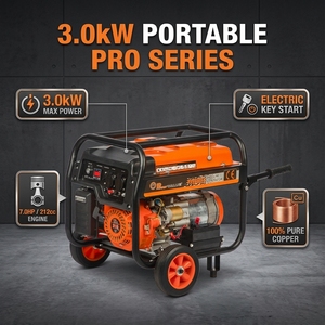 Power Value Portable <b>Gasoline</b> <b>Generator</b> 2kW-9KW 220V Start Home Emergency Backup Power PV3800E2 7HP High-performance Engine Deli - Product Image 1