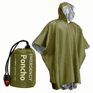 Emergency Survival <b>Poncho</b>-Disposable Waterproof Rain <b>Poncho</b> for Adults | Compact Outdoor Camping Travel Survival Kit for <b>Men</b> - Product Image 3