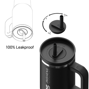 Ansheng biểu tượng tùy chỉnh thép không gỉ cup Tumbler 40oz Du Lịch Chân không cách điện Cốc Cốc Cốc cà phê với rơm - Product Image 2