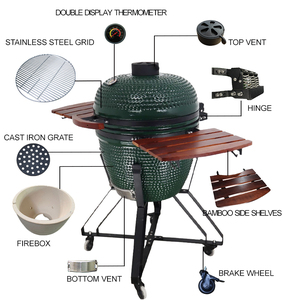<span class=keywords><strong>Parrilla</strong></span> Kamado Americana de Cerámica de 23.5 Pulgadas, Color Oliva, para Cocina al Aire Libre, en Oferta - Product Image 4