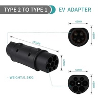 Connecteurs EV J1772 européens à américains de Type2 à Type 1 Adaptateur de pile de charge New Energy 32A