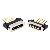 Conector Magnético Pogo Pin Recto de 4 Pines HYTEPRO M411H, 3A 5-24V, Conector de Carga y Datos para Electrónica Industrial, IoT y Médica