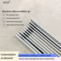 Panneau de plafond obturateur de climatisation en alliage d'aluminium moderne Grille de ventilation invisible en forme de griffe pour l'air de retour