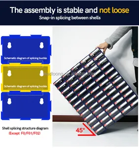 Boîte Organisateur Bac De Rangement Jouets Boîte <span class=keywords><strong>Lego</strong></span> De Stockage Organisateur Conteneur Tiroir En Plastique Transparent Carton Injection Industriel PS Moderne - Product Image 2