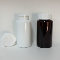 Flacon d'emballage pour capsules de médicaments PET 150 cc noir scellé