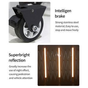 Shouweishen kalabalık kontrol bariyeri katlanır sürgülü kapı trafik genişletilebilir bariyer çit akordeon engelleri - Product Image 4