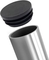 Bouchon carré en plastique noir de 2 pouces pour tube, embout de finition, insert de glissière de chaise, usage industriel