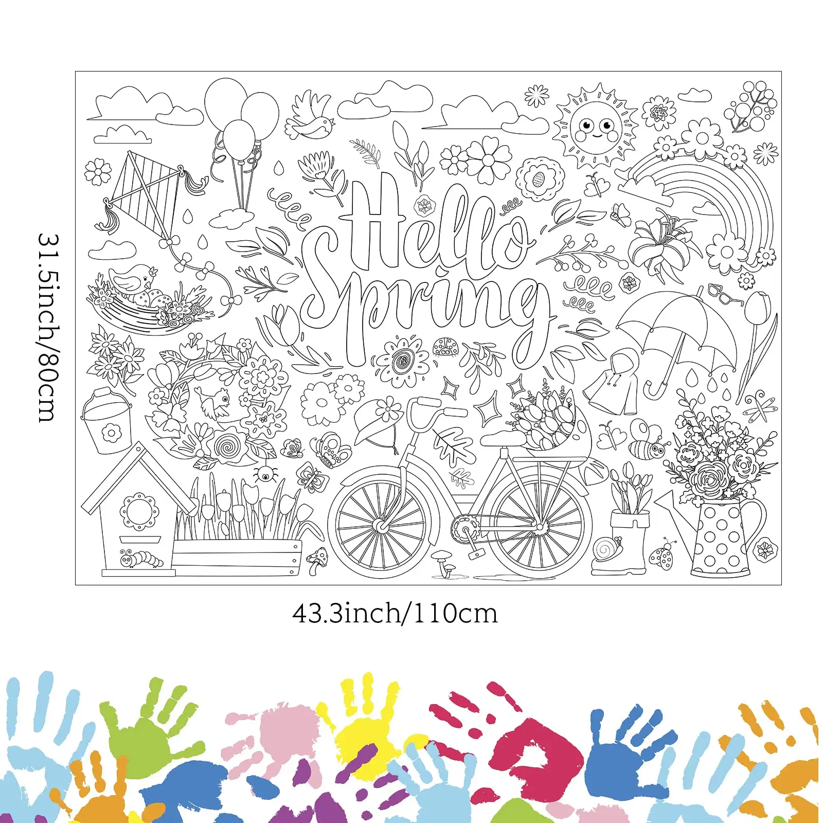 Enfants dessin rouleau géant coloriage affiche grand anniversaire livres de coloriage pour enfants cadeau de noël maison fête d'anniversaire