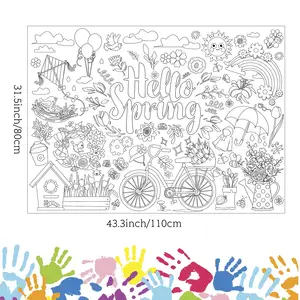 Children Drawing Roll Giant Coloring Poster Large Birthday Coloring Books for kids Christmas Gift Home Birthday Party