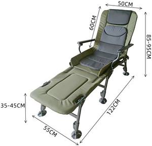 كرسي صيد قابل للطي عالي الجودة متعدد الوظائف بتصميم أوروبي مع مسند ظهر قابل للتعديل وتصميم مطول للتخييم - Product Image 4