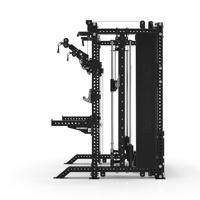 Machine Smith Tout-en-un Multifonctionnelle avec Power Rack, Crossover par Câble et Cage à Squats – Équipement de Fitness Commercial et Domestique