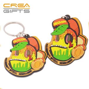 2025 usine en gros pas cher nouveau Design ananas porte-clés personnalisé souris porte-clés Souvenir <span class=keywords><strong>2D</strong></span> 3D <span class=keywords><strong>Smiley</strong></span> caoutchouc PVC vélo porte-clés - Product Image 5