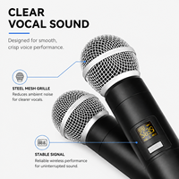 Système de microphone sans fil numérique UHF dynamique professionnel X6-1, conception portable pour performances et karaoké