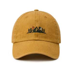 Chapeau de papa ajustable en coton Vintage unisexe en gros casquette de baseball vierge casquettes de sport en détresse teintes - Product Image 5