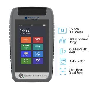 FTTX Smart OTDR fibra óptica monomodo 1310 1550 1610 1625 1650nm 100KM probador de fibra óptica OPM VFL fuente láser pantalla táctil - Product Image 4
