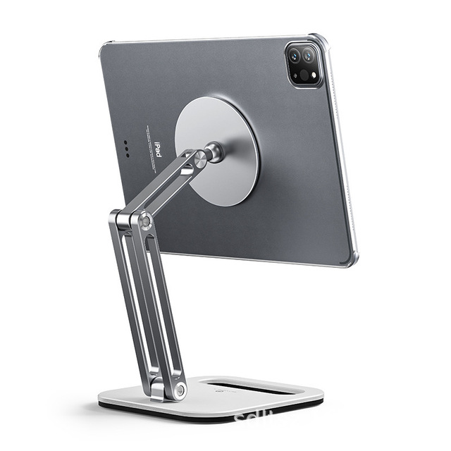 C47 Magnetic Tablet Stand Detachable Desktop Aluminum Alloy Metal Foldable Floating Mount Compatible iPad Holder