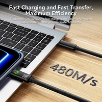 Kabel USB Type-C Magnetik 240W, Kabel Pengisi Daya Tembaga Murni Berlapis Nilon untuk Ponsel dan Tablet