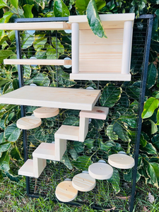 Crazy Critter Four Pin séché Chinchilla Rat Degu Cage d'écureuil Ensemble corniches Tunnel Hideout-Design moderne Démonté mobile - Product Image 6