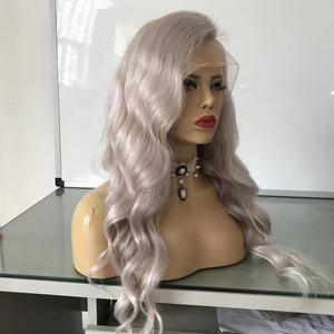 Amara Assurance Qualité Péruvienne 30 Pouces Perruques de Cheveux Humains Vague Ananas Profonde Full Lace <span class=keywords><strong>Perruque</strong></span> Argent Gris Full Lace Party <span class=keywords><strong>Perruque</strong></span> - Product Image 2