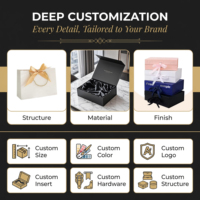 Caja de Embalaje Rígida de Cartón Negro con Logotipo Personalizado Jinbar, Materiales Reciclados para Collares, Pulseras, Relojes, Caja de Regalo