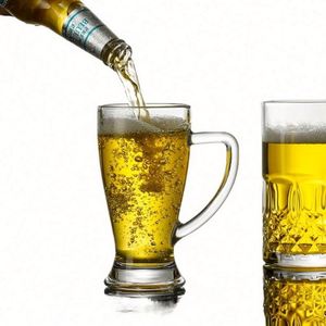 Jarra de Cerveza Retro Grande de 17oz, de Vidrio Grueso Plateado, Resistente, Estilo Pub, para Cerveza de Barril, Té Helado, con Logotipo Personalizado Promocional - Product Image 4