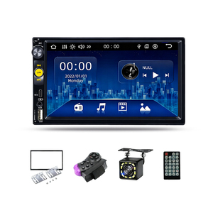 Lecteur MP5 pour voiture avec écran tactile de 7 pouces, prise en charge du Mirror Link, commande au volant, Bluetooth, radio FM, lecteur <span class=keywords><strong>DVD</strong></span> pour voiture - Product Image 1