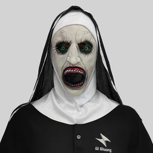 Caliente FIESTA <span class=keywords><strong>DE</strong></span> Halloween máscara Horror juego <span class=keywords><strong>de</strong></span> rol Horror <span class=keywords><strong>monja</strong></span> máscara <span class=keywords><strong>de</strong></span> látex pañuelo para <span class=keywords><strong>la</strong></span> cabeza máscara <span class=keywords><strong>de</strong></span> juego <span class=keywords><strong>de</strong></span> rol suministros para fiestas <span class=keywords><strong>de</strong></span> Halloween - Product Image 1