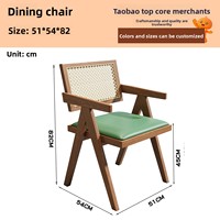 Ensemble table et chaises carrées en bois massif rétro pour restaurants commerciaux, cafés, snack-bars et pâtisseries, modèle CZ-C10, design vert