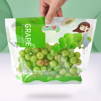 Custom Logo Gedrukt Transparant Food Grade Slider Ziplock Gelamineerd Fruit Druif Verpakking Zak