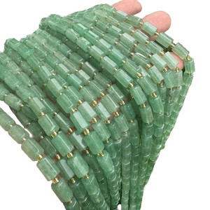Cuentas hexagonales <span class=keywords><strong>de</strong></span> ojo <span class=keywords><strong>de</strong></span> tigre natural <span class=keywords><strong>de</strong></span> 6*9 mm, cristal <span class=keywords><strong>de</strong></span> ágata, aventurina verde, tubo <span class=keywords><strong>de</strong></span> cuentas para pulsera DIY, piedra semipreciosa - Product Image 5
