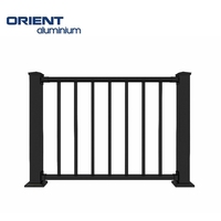 Rampe en aluminium de style chaud pour balcon extérieur et escalier Rampe de balcon moderne en ciment