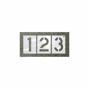 Pochoir de peinture en aluminium polyvalent de 25x50 cm, épaisseur 1 mm, numéros de voie 0-9 (10 numéros individuels), marquage au sol Ileritraffic - Product Image 2