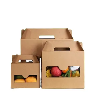 Kemasan karton bergelombang kertas karton untuk kotak kemasan telur buah dan sayuran buah naga Apel delima oranye