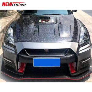 Utilizzato per la conversione del cofano Nissan GTR R35 in fibra di carbonio perforata con stile cofano in vetro trasparente - Product Image 4