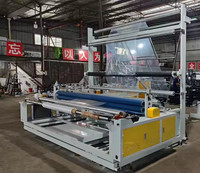 Machine de pliage BOPP inversée 1600 rouleau de tube en plastique à 3200 rouleau de feuille ouverture de film machine de pliage et de rebobinage à plat