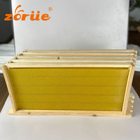 Nouveaux cadres de couvain profonds en bois d'apiculture Langstroth cadres de ruche non assemblés feuilles de fondation en plastique noir/jaune fermes d'abeilles