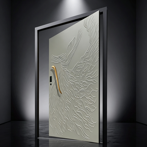 <span class=keywords><strong>Porte</strong></span> <span class=keywords><strong>d</strong></span>'<span class=keywords><strong>entrée</strong></span> élégante en aluminium moulé isolé pour extérieur de complexe <span class=keywords><strong>avec</strong></span> fenêtre de transom et modules de sécurité intelligents - Product Image 1