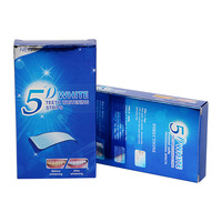 Tiras de Gel Blanqueadoras Dentales 5D Personalizadas al por Mayor, Novedad 2021, Sin Peróxido, 6% HP