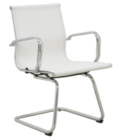 Chaise de bureau de direction à dossier haut avec base chromée, accoudoirs réglables et roulettes pivotantes pour réunions et conférences