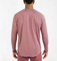 T-shirt à manches longues de bonne qualité pour homme avec logo personnalisé noir Workout Gym Wear