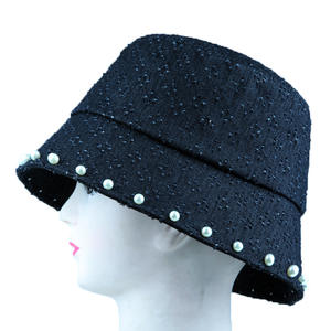 Femmes printemps et été perle conception poncé pêcheur casquettes doux soleil Denim seau chapeaux pour femmes été - Product Image 6