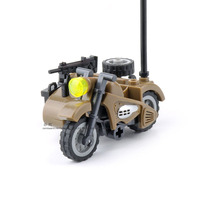 Bricolage en gros WW2 thème militaire Allemagne trois roues moto bloc de construction modèle Kit jouet