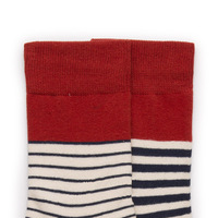 Chaussettes d'affaires de travail à motif de rayures d'approvisionnement d'usine Chaussettes en fibre de bambou pour hommes