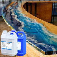 Kit de résine liquide transparente à séchage rapide en gros, résine pour table, durcisseur, revêtement transparent à séchage rapide pour bois, résine époxy à deux composants