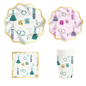 DAMAI - Decoraciones Personalizadas para Fiestas de Pequeños Científicos, Vajilla con Temática Científica, Artículos para Fiestas, Kit para Fiestas de Científicos Locos - Product Image 1
