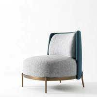 Fauteuil inclinable de style italien, moderne, nordique, en tissu, fauteuil d'appoint de luxe léger pour salon, chambre, hôtel, blanc et or, fauteuil de détente